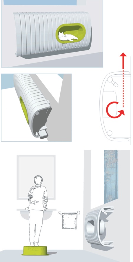 radiateur Fedora avec niche amovible integrée