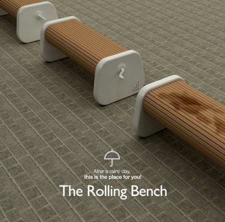 the rolling bench - design by Sungwoo Park, Yoonha Paick, Jongdeuk Son, Banseok Yoon, Eunbi Cho et Minjung Sim