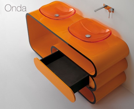 salle de bain orange Onda - Il bagno Bandini