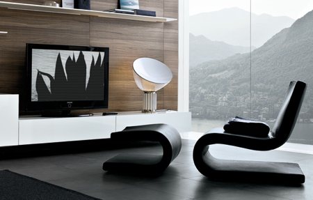 snake chair noire - Poliform - Roberto Lazzeroni