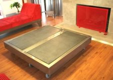 table basse design en béton et acier