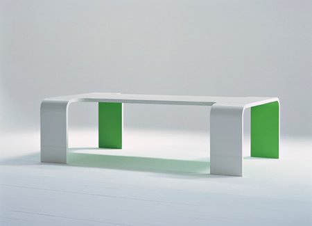 table design moderne blanc et vert - Table to enable - design by Karel Boonzaaijer et Dick Spierenburg