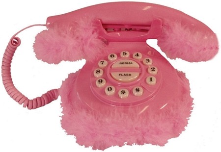 photo téléphone en fourrure rose pink