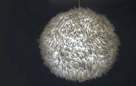 wool light, boule en laine lumineuse - Jessica Nebel design