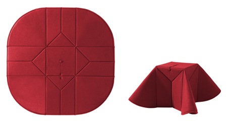 Pouf transformable en tapis