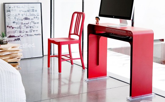 Oneless desk, bureau console design pour iMac