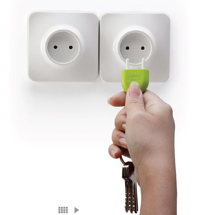 Porte-clés pour prise électrique Unplug key ring