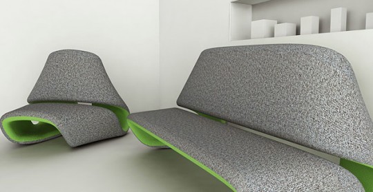 Sofa bicolore Greener Grass - design Cecilia Lundgren