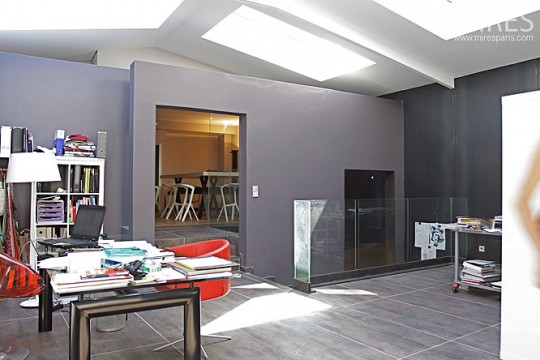Agence architecte - intérieur gris anthracite du loft