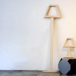 Flat light by DMO - lampadaire en bois extra plat