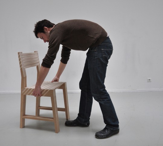 Triplette chair - chaise en bois design par Paul Menand