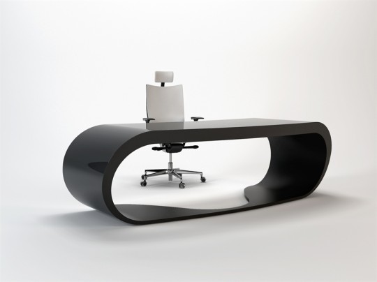 Goggle desk, bureau noir design