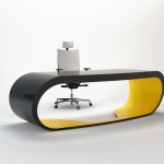 Goggle desk bureau noir et jaune design