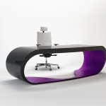 Goggle desk bureau design noir et violet