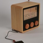 Radio en bois vintage lecteur mp3