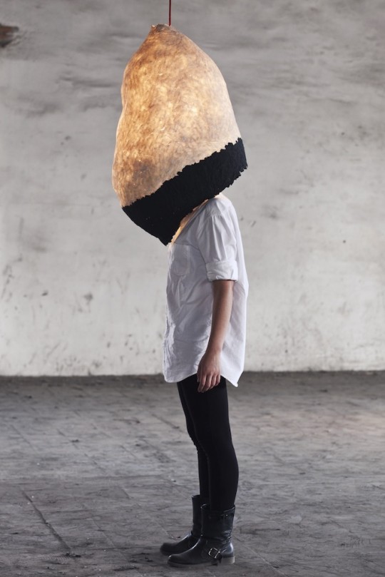 Suspension cocon en papier maché Pulp Lamp