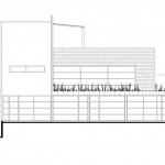 M house : plan de la façade est