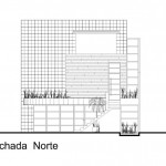 M house : plan de la façade nord