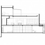 M house : plan vue latérale de la villa