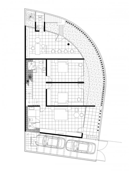M house : plan du rez-de-chaussée de la villa