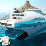 Yatch de luxe futuriste : Tropical Island Paradise