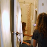 Salle de bain dans un tout petit studio Ã  New-York