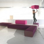 B flex, le sofa composé de modules en mousse