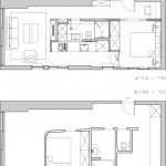 Plan d'un appartement de 40m2 refait par un architecte