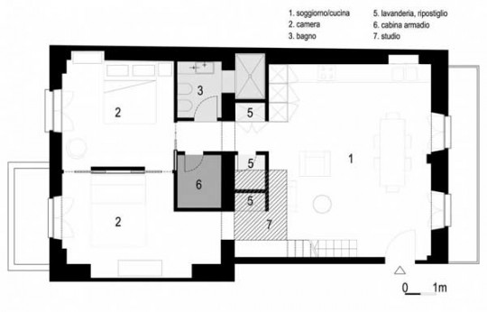 Plan du House Studio : étage