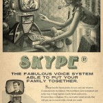 Affiche Skype rétro vintage