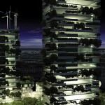 Bosco Verticale, tour écologique la nuit