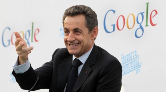 Inauguration des bureaux de Google France par Nicolas Sarkozy