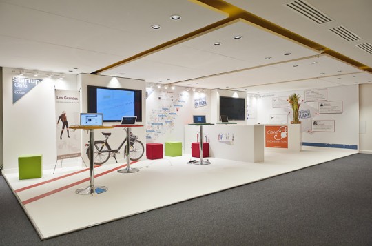 Startup café, espace détente au siège de Google Paris