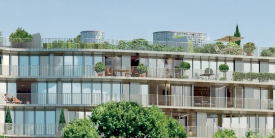 Nouvelle Vague : résidence neuve avec une façade en verre