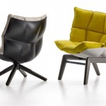 Fauteuil confortable design Husk par Patricia Urquiola