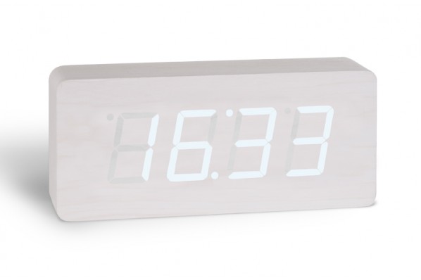 Horloge design digitale blanche Opio