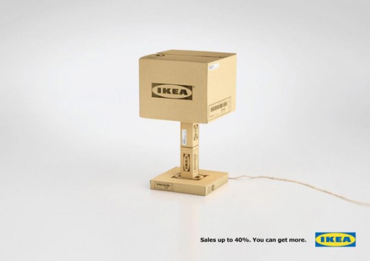 Lampe en carton Ikea