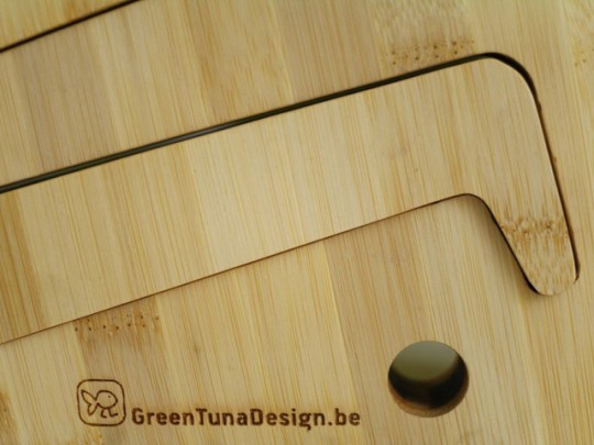 Support pour ordinateur en bambou Green Luna design
