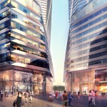 Au pied des tours Hermitage Plaza Ã  Paris, La Défense