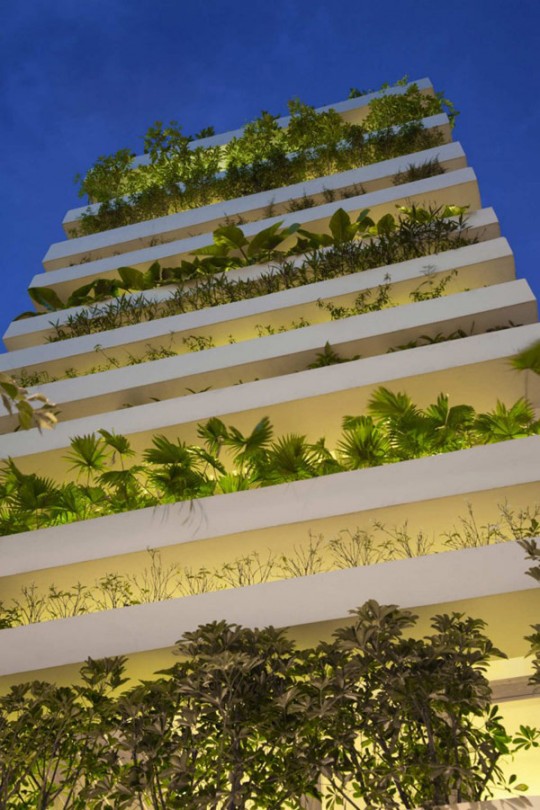 Maison écologique verticale Stacking Green