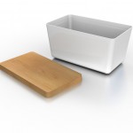 Boite Ã  pain design blanche + bois Joseph Joseph