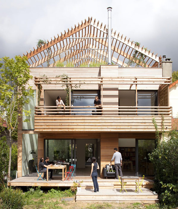 Maison en bois éco-durable à Antony (Paris)