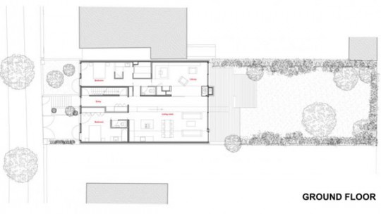 Plan d'une maison en bois éco-durable