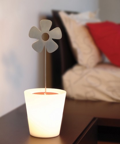 Lampe fleur déco