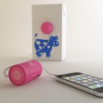 RockR enceinte audio de poche en forme de gélule rose