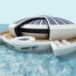 Solar resort, bateau rond à énergie solaire