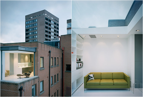 Un appartement unique avec une pièce en verre par Dive architects