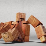 CubeBot, le robot en bois articulé