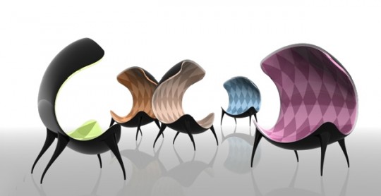 Fauteuil enveloppant Dounyasha by Dima Loginoff