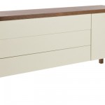 Buffet rétro blanc crème et noyer Mobi Graine d'intérieur